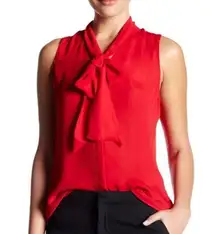 White House | Black Market 100% Silk Sleeveless  Bow neck Blouse Top From  M