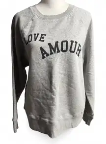 Zadig & Voltaire Love Amour Gray Sweatshirt Size Small – Designer Luxury Casual