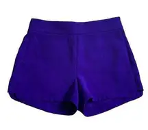 J.Crew  Bright Purple Classic Preppy Side Zip Dressy Casual Shorts size 00