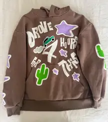 PacSun “Drove 4 Hours For This” Graphic Hoodie Brown Size S