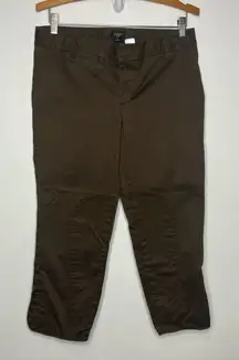 J. Crew stretch city fit equestrian style pants brown women’s size 8 cropped