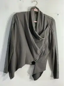 Womans Blank NYC Moto Jacket Brown Small Long Sleeve Zip Up