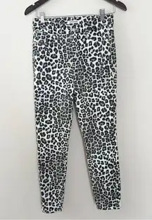 Good American Jeans Women's 6/28 Animal Print Good High Waist Crop Straight