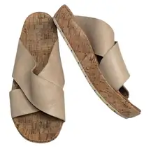 Korks by Kork-Ease Joly Slide Strap Leather Sandal Platform S-434 Sz 7