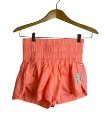 Free People Way Home Shorts XS Orange Womens Running Jogging Workout Nylon
