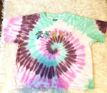 Tailgate 5 Bear oversized Tye Dye Crop Tee