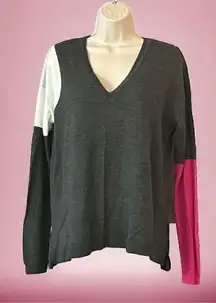 Lane Bryant Fine Merino Collection Sweater Womens 14/16 Colorblock