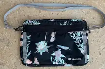 Columbia Tandem Trail Black Floral Print Lightweight Crossbody Fanny Pack Bag