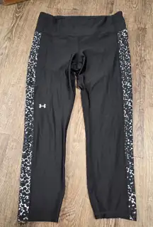 Under Armour UA Printed High Rise Compression Ankle Leggings 1377099 Black Large