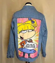 Nickelodeon Rugrats Angelica Pickles Women's Button Up Denim Trucker Jacket|Sz:M