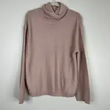 H&M Divided Knit Pink Turtleneck Longline Long Sleeve Sweater Size Small