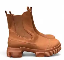 Brown Lugged Chunky Platform High Top Combat Grunge Military Biker Boots Round Toe Y2K US Women 8