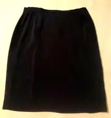 Black Lined Skirt + Slit Size 6