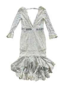 Alexie White Lace‎ Maxi Dress Formal Occasion Wedding Guest Bohemian Size 6