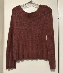 NWT Free People Beachy Off Shoulder Slouch Sweater Rose size XS