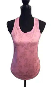 Columbia Medium M Tank Pink Floral Exercise Work out Racer Women's