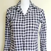 J.Crew  Casual Buttondown Shirt Blue & White Size XS