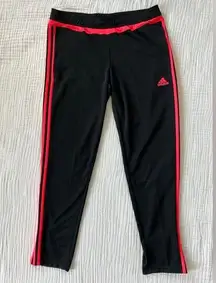 Adidas Climacool black/neon red track pants -Size Large