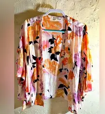 Rip Curl Women's Floral Kimono Top - Multicolor, vibrant colors,open front flowy