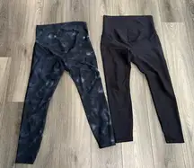 Maternity Old Navy Leggings (Selling together) Black and Tie-Dye Leggings