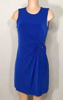 Calvin Klein blue faux wrap dress. Size 4. NWOT