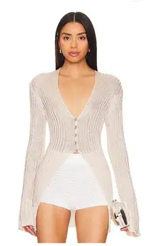 Free People REVOLVE Vie Boheme Cardi in Sandcastle, size XL