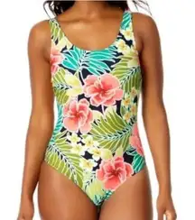 Hurley UPF 50+ Floral One Piece Swimsuit Size XXL New With Tag
