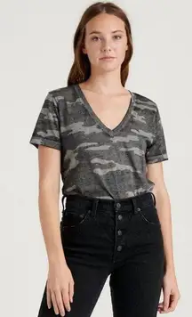 Lucky Brand  Women's Size Small Short Sleeve Camo V-Neck Tee Shirt Casual Stylish