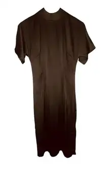 Nasty Gal High Neckline Feeling Fine Satin Dress