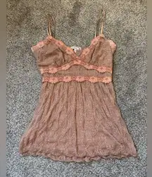 Y2K Sparkly Lace Cami Top