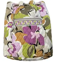 Vera Bradley  multi purpose cinch tote drawstring backpack school floral