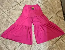 Main Strip Fuchsia Tiered Wide Leg Pants