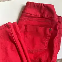 Red Pull-On Jeans. Size 10