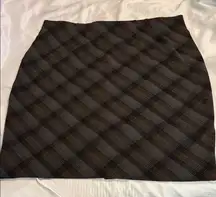 Amanda & Chelsea Black and Brown Plaid Pencil Skirt