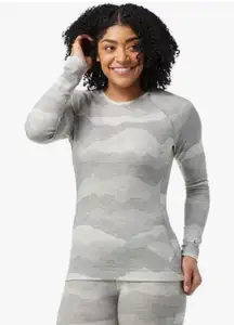 NWT Smartwool Women's Classic Thermal Merino Base Layer Pattern Crew Size 3X