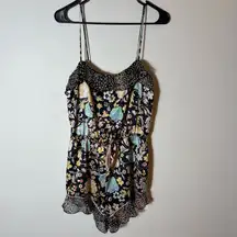 Victoria’s Secret Floral‎ Print Romper Pajama Sleepwear Size Medium