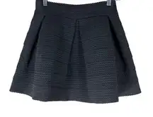 Devlin Sz Large Skirt Black Pleated A Line Skater Stiff Shape Short Skirt Womens