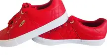 G by Guess Guess red faux leather quilted look sneakers !