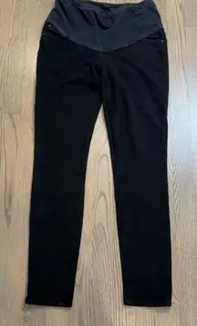 7 For All Mankind Womens Black Maternity Ankle Skinny Leggings Size 30