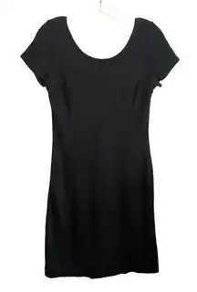 Velvet by Graham & Spencer Short Sleeve Jersey Mini‎ Dress Size Small Black LBD