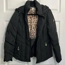 Calvin Klein Women’s Hooded Puffer - Black - Size Small ZIPPER IS BROKEN