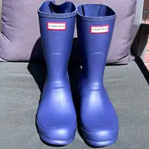 Hunter Original Short Rain Boots for Women Size 9 Cobalt Blue