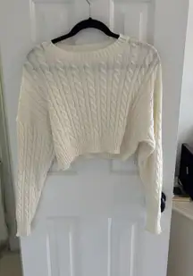 cropped white sweater