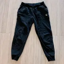 Fila black jogger | fleece cuffed sweatpants | size m