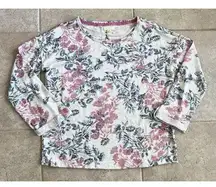 Cupid Size Large Blush Floral Spring Pullover Sweater Top NWT