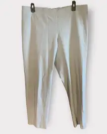 Light Gray XL Stretch Crepe Slim Ankle Pants