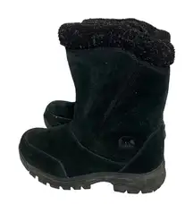 Sorel Women's Water Fall Black Suede Winter Boots Size 7