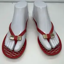 Coach Landon Jelly Flip Flops in Pink