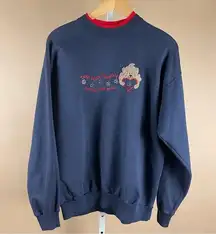 M&C Sportswear Women Large Athletic Sweatshirt Dogs Leave Pawprints Long Sleeve