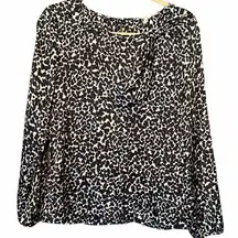 BCBGeneration Animal Print Bow Detail Blouse (372)